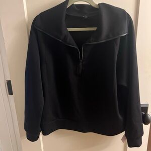 ANRABESS Black Sweatshirt Zipper Jacket L